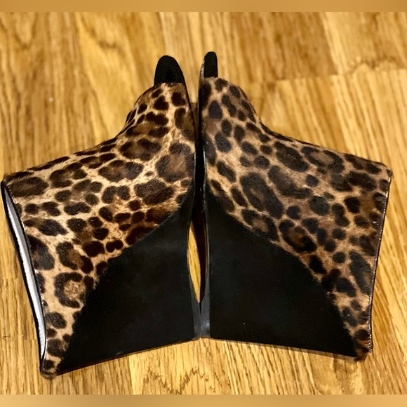 Prada Leopard - Print Dyed Calf Wedge Slides Size 37/7 - Picture 11 of 13